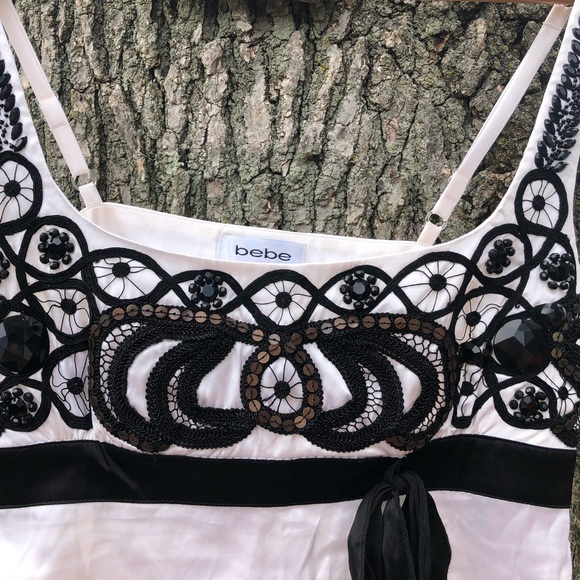 Bebe silk blend beaded tank top - Picture 3 of 8